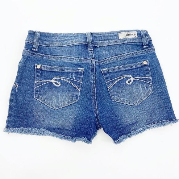 Justice Shimmer Star Print denim festival shorts - Picture 5 of 8